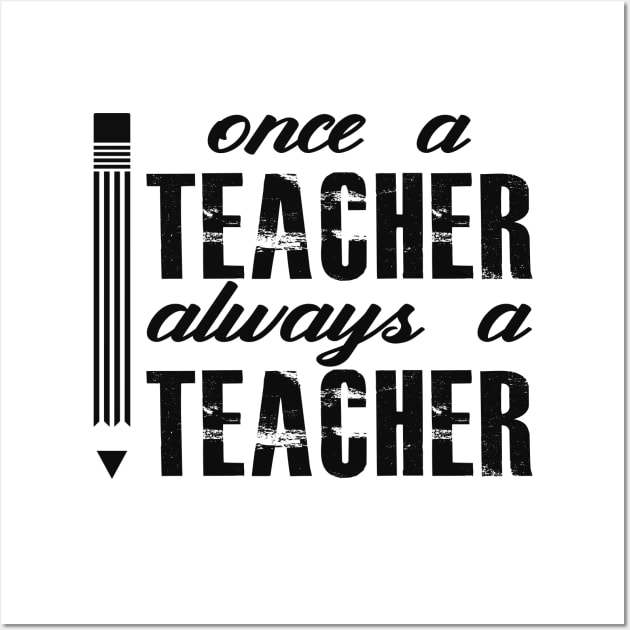 Teacher - Once a teacher always be a teacher Wall Art by KC Happy Shop